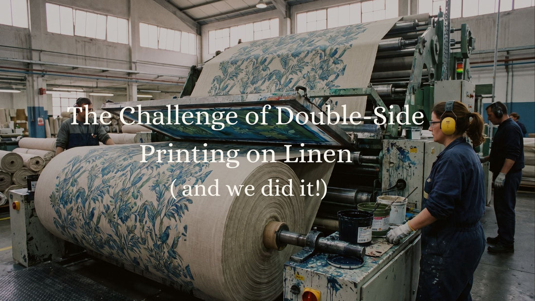double side printing on linen technical challenge maison oyo fabric factory numerical printing print on premium french linen